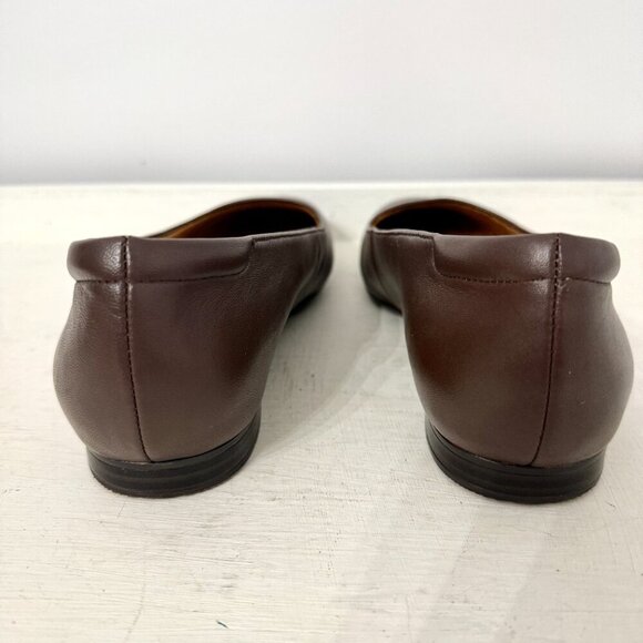 Naturlizer Brown Leather Kelly Ballet Comfort Slip On Flats Shoes Size 9.5 Wide - Picture 8 of 10
